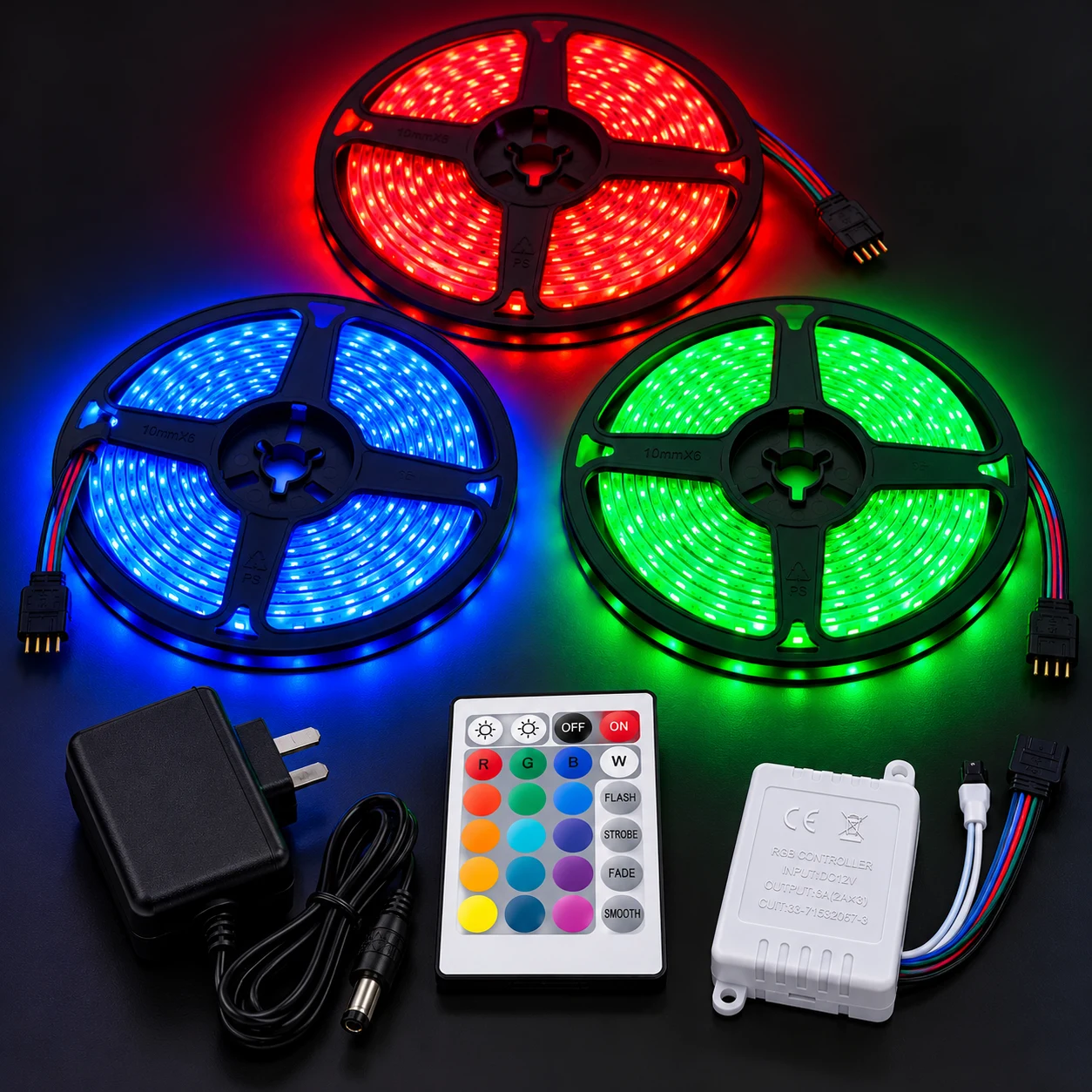 Tira LED RGB Multicolor 5 Metros con Control Remoto – Kit Completo · foto 3