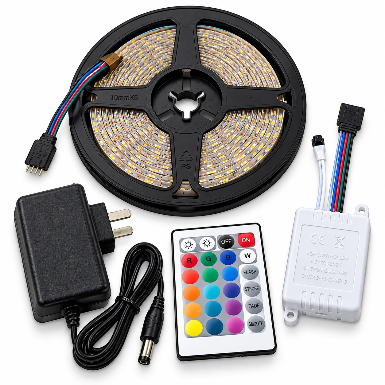 Tira LED RGB Multicolor 5 Metros con Control Remoto – Kit Completo · foto 1