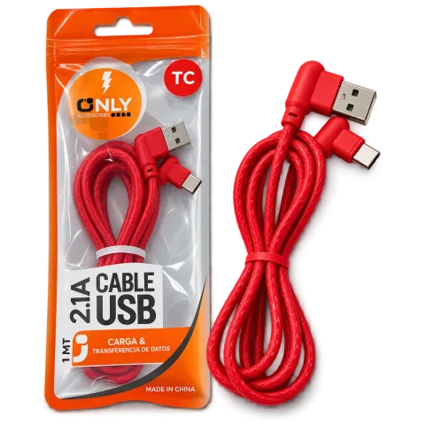 Cable USB a Tipo C Only Accessories 2.1A de 1 Metro