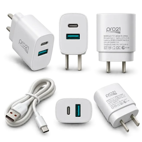 Cargador Pro21 – 3.1A con cable USB-C