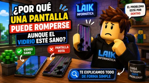 ¿Por qué una pantalla puede estar rota aunque el vidrio esté sano?