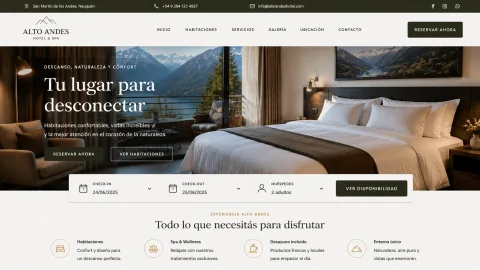 Ejemplo de página web para hotel